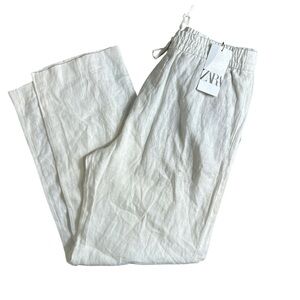 Zara Cream Linen Pants